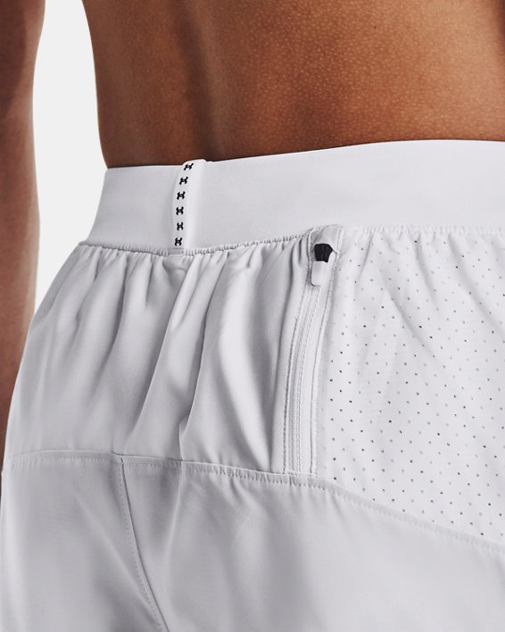 Men's UA Iso-Chill Up The Pace 2-in-1 Shorts, White, pdpMainDesktop image number 3